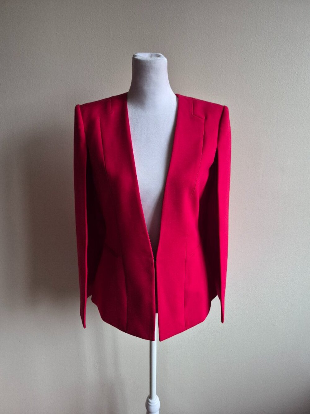 BCBG Maxazria Cape Red Blazer Size XXS